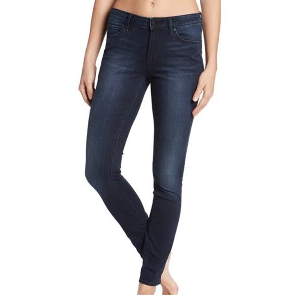 Articles of Society Full Ankle Length Mya Dark Washed Blue Denim Skinny Jeans - Picture 1 of 10